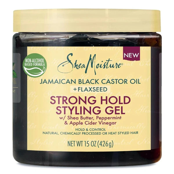 SHEA MOISTURE Gel Coiffant Fixation Forte à l'Huile de Ricin Noire de Jamaïque (425g)