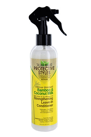 Après-shampoing sans rinçage Taliah Waajid Lait de Coco & Bambou (236 ml)