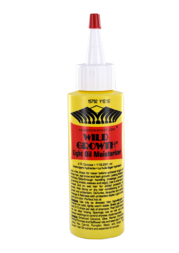 Hydratant Huile Légère WILD GROWTH (4 oz) - Bouteille Jaune