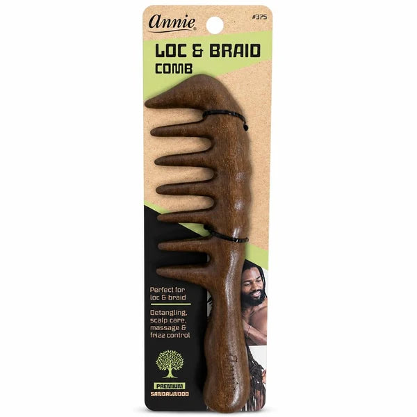 Peigne-râteau pour locs et tresses ANNIE 