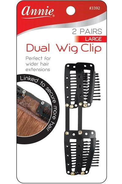 ANNIE 2 Pairs Dual Wig Clip [Large]