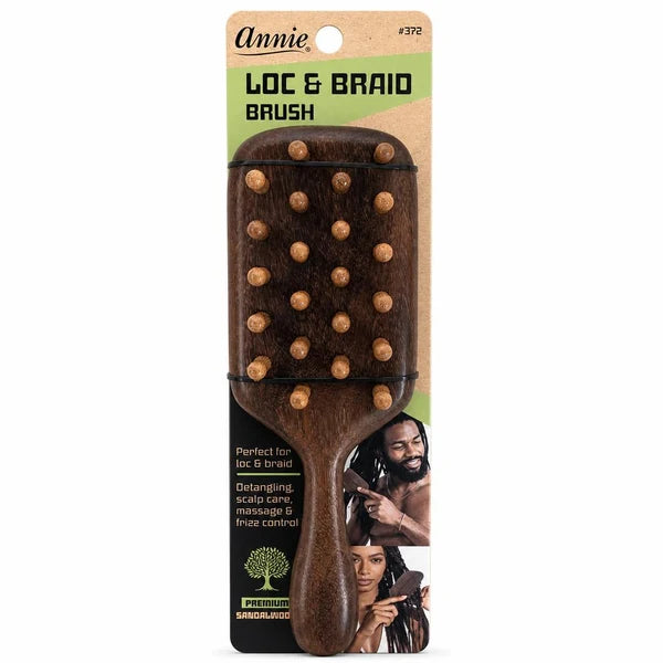 Brosse ANNIE pour locs et tresses en bois de santal Premium (#372)