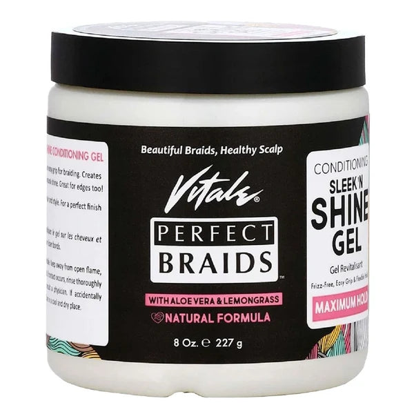 Gel coiffant revitalisant et brillant VITALE PERFECT BRAIDS [Fixation maximale] (236 ml)
